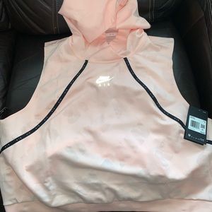 Nike Pink Hooded Tank Top